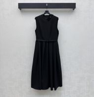 ディオール 本物級コピー ノースリーブワンピース ミニマルデザイン ベルト付きフレア 上質感