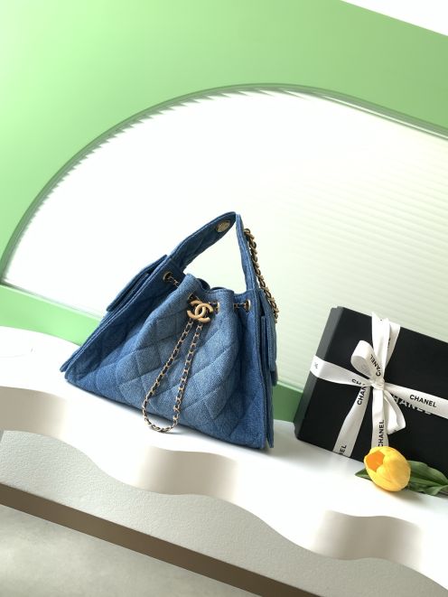 シャネル n級 デニムトートバッグ キルティングチェーンデザイン 上質感 高品質