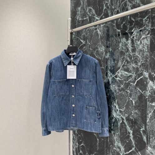 シャネル 本物級コピー デニムシャツ カジュアルデザイン ポケットディテール 快適な着心地