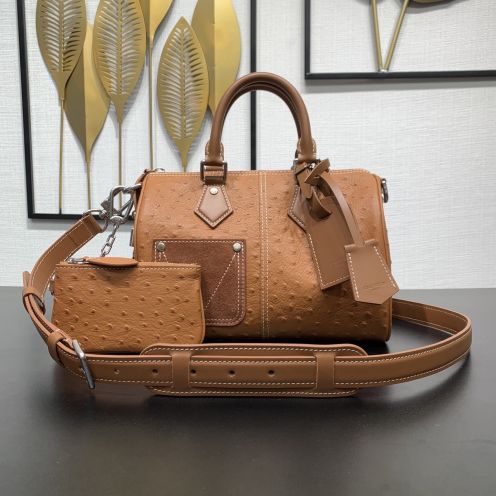 ルイヴィトン 本物級コピー ボストンバッグ オーストリッチ型押し レザー仕様 高級レベル仕様