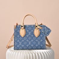 ルイヴィトン スーパーコピー モノグラムデニム ハンドバッグ 2WAYショルダー仕様 精密ディテール