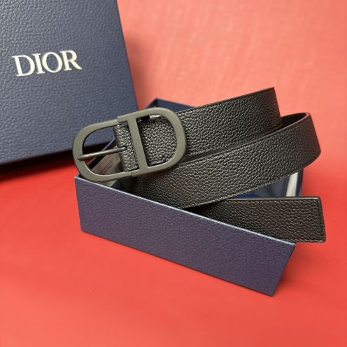 ディオール 格安 CDロゴバックルレザーベルト マットブラック金具仕様 丁寧な縫製