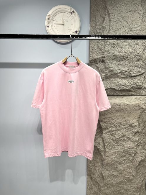 ディオール ハイブランド 半袖Tシャツ ミニロゴ刺繍 シンプルデザイン 快適な着心地