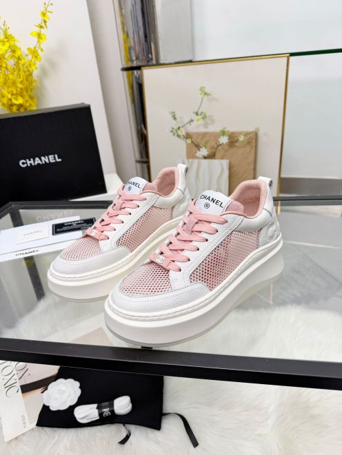 シャネル 格安 厚底スニーカー メッシュ切替デザイン 口コミ多数