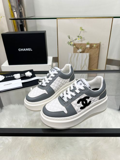 シャネル n級 厚底スニーカー キルティング切替デザイン 高品質