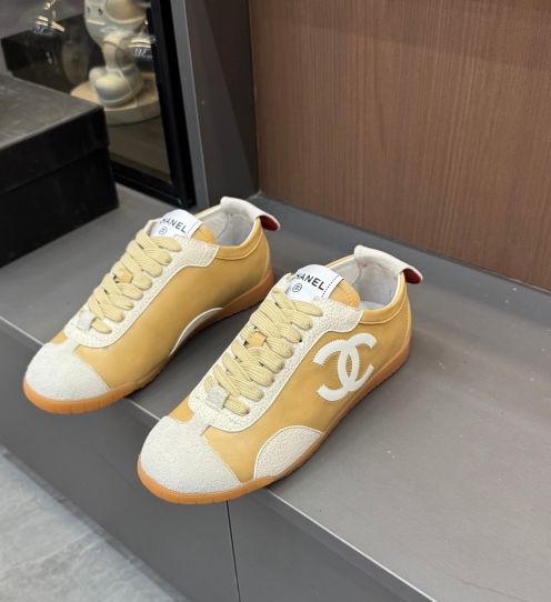 シャネル ハイブランド ローカットスニーカー ベージュ配色クラシックデザイン 高再現度