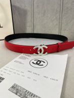 シャネル 格安 ココマークベルト レッドレザー シンプルバックル 高再現度