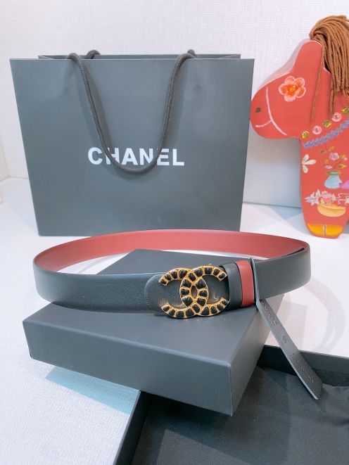 シャネル n級 レザーベルト ビジューCCロゴバックル バイカラーデザイン 安心サイト