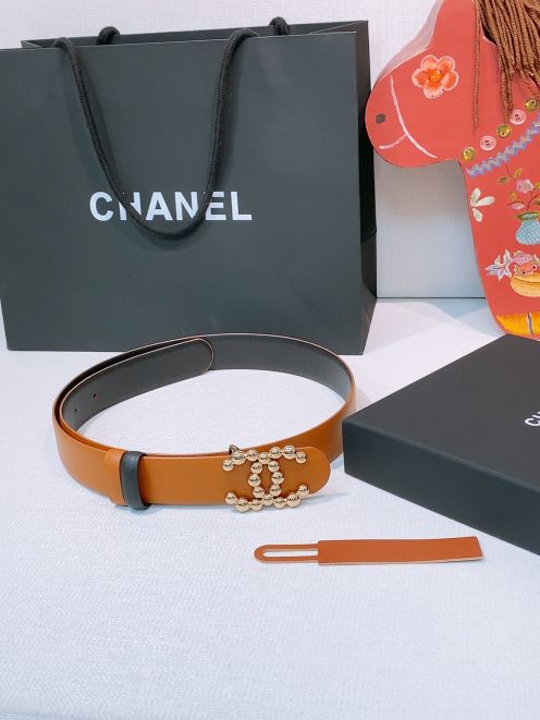 シャネル 格安 レザーベルト パールCCロゴバックル エレガントデザイン 高級レベル仕様