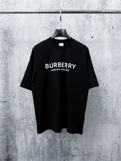 バーバリー 本物級コピー Tシャツ ロゴプリント クルーネックデザイン シンプルデザイン