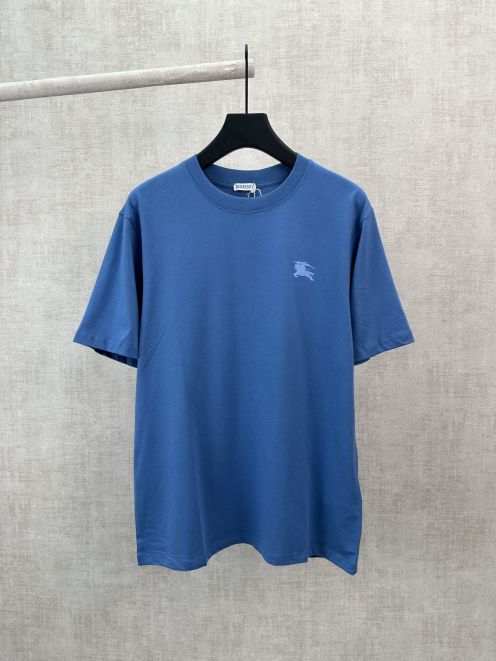 バーバリー ハイブランド Tシャツ ロゴ刺繍 クルーネックデザイン 男女兼用