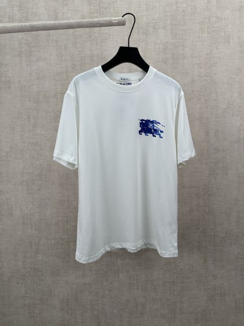 バーバリー 格安 ロゴプリントTシャツ 半袖シンプル設計 満足度高い