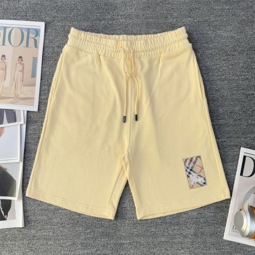 バーバリー ブランド コピー スウェットショートパンツ チェックパッチデザイン 精密ディテール