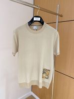 バーバリー 本物級コピー ニットTシャツ リブ編み 半袖デザイン 通気