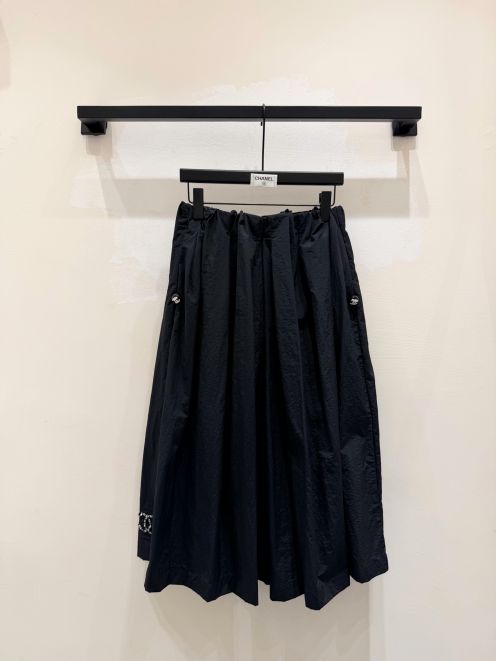 シャネル n級 フレアロングスカート ウエストギャザーデザイン 上質感