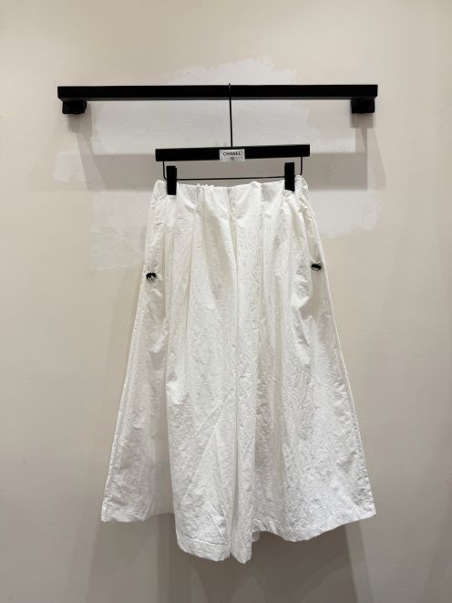 シャネル ハイブランド フレアロングスカート ウエストギャザー仕様 高級感仕上げ
