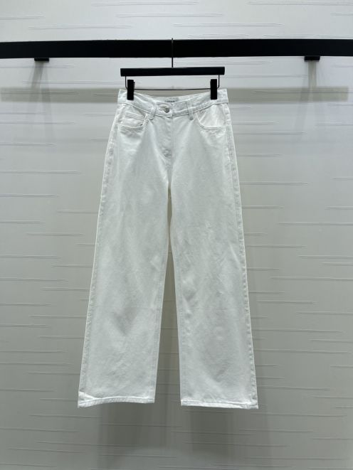 シャネル スーパーコピー ストレートデニムパンツ サイドライン刺繍デザイン 高再現度