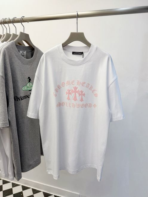 クロムハーツ ハイブランド 半袖Tシャツ クロスロゴプリントデザイン 快適な着心地 高再現度モデル