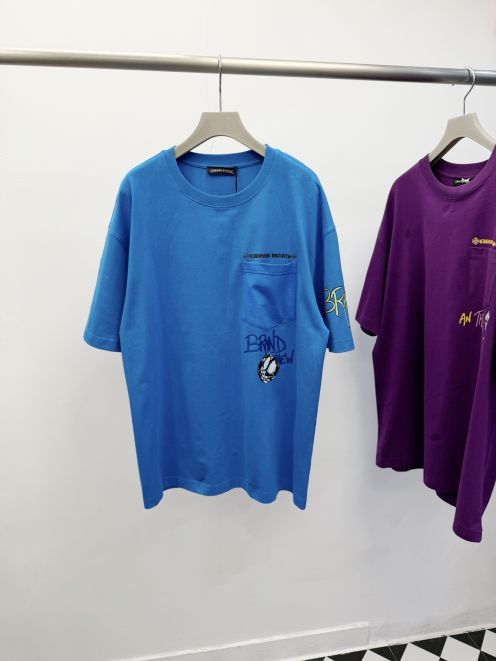 クロムハーツ 格安 半袖Tシャツ ポケットロゴプリントデザイン 通気性優れる 高品質仕上げ