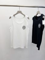 クロムハーツ n級 リブタンクトップ サークルロゴ刺繍 通気性優れる 安心サイト人気モデル