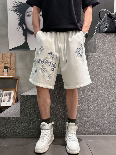 クロムハーツ 本物級コピー スウェットショートパンツ クロスフラワー刺繍デザイン 上質感 口コミ多数
