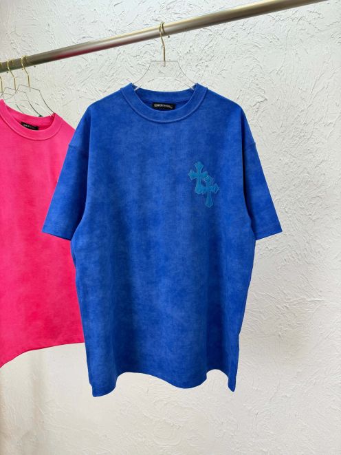 クロムハーツ 格安 クロスパッチTシャツ ヴィンテージ加工 半袖モデル 上質感