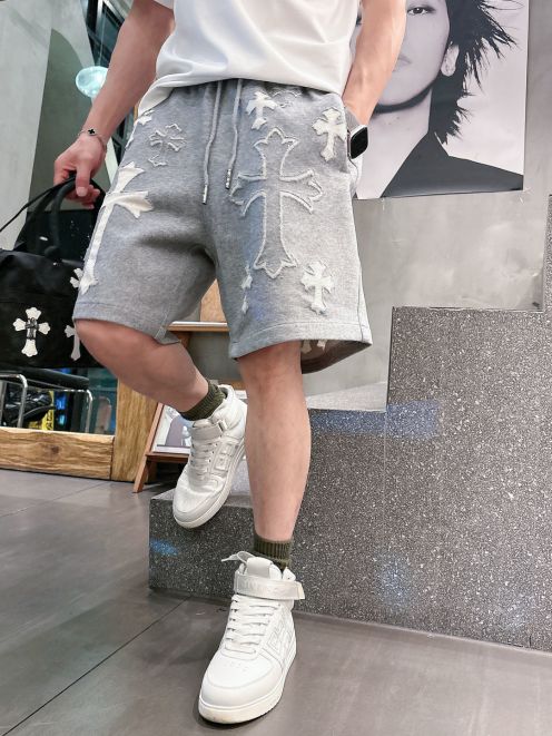 クロムハーツ スーパーコピー スウェットショートパンツ クロス刺繍デザイン 快適な着心地 高品質