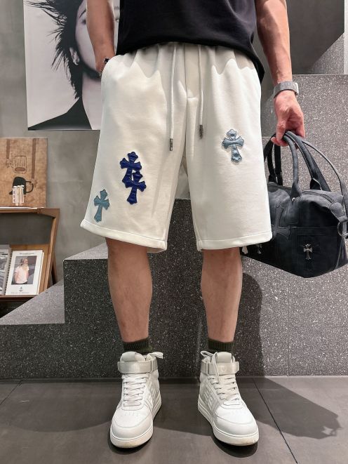 クロムハーツ ブランド コピー スウェットショートパンツ クロスパッチデザイン シンプルデザイン 定番