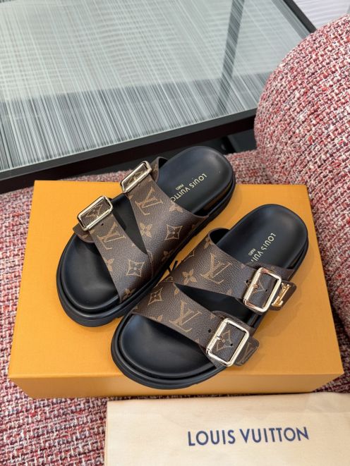 ルイヴィトン n級 ダブルベルトサンダル モノグラムデザイン 高級レベル仕様