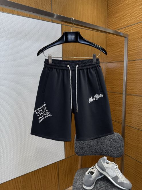 ルイヴィトン ブランド コピー スウェットハーフパンツ 刺繍ロゴ仕様 男女兼用 高評価