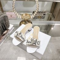 ディオール ハイブランド ロゴリボンミュール ヒールサンダル 高評価