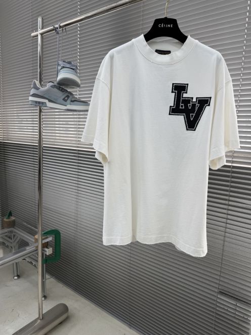 ルイヴィトン ブランド コピー LVロゴ半袖Tシャツ 夏服 確実に届く