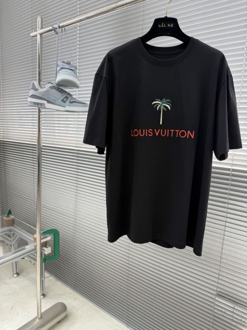 ルイヴィトン スーパーコピー ヤシの木ロゴ半袖Tシャツ 男女兼用 リラックス仕様 即納対応