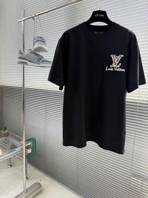 ルイヴィトン ハイブランド ロゴ刺繍半袖Tシャツ 肌触り良好 ブランド代用