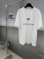 ルイヴィトン ブランド コピー ヤシの木プリント半袖Tシャツ 通気 快適着用 数量限定入荷