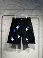 クロムハーツ スーパーコピー デニムハーフパンツ クロスパッチ装飾 ストリート仕様 定番