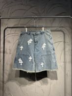 クロムハーツ n級 デニムショートパンツ クロスパッチ加工 ストリート定番 高品質