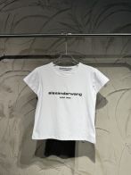 アレキサンダーワン スーパーコピー ロゴ半袖Tシャツ ラインストーン加工 夏服 丁寧な縫製