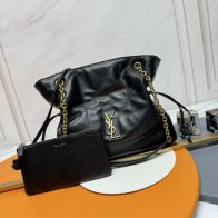 サンローラン 格安 チェーンショルダーバッグ ブラックレザー仕様 リピーター多数