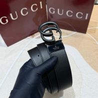 グッチ n級 GGバックルレザーベルト ブラック金具仕様 高級レベル仕様