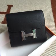 エルメス ハイブランド コンパクトレザーウォレット ブラック仕様 高級感仕上げ 安全取引 人気財布