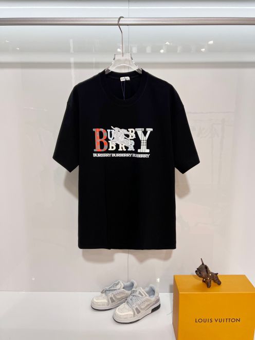 バーバリー ブランド コピー ロゴプリント半袖Tシャツ 機能 リピーター多数