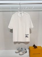 バーバリー ブランド コピー ロゴ刺繍半袖Tシャツ シンプルデザイン 高品質