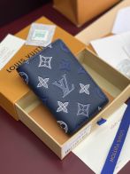 ルイヴィトン n級 モノグラムコンパクト財布 ネイビー仕様 精密ディテール