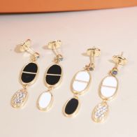 エルメス n級 オーバルドロップピアス バイカラーデザイン 上質感