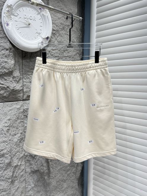 バレンシアガ 格安 スウェットショートパンツ ハーフパンツ ロゴ刺繍 シンプルデザイン 快適な着心地