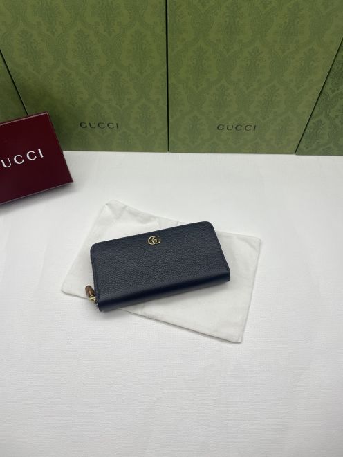 グッチ 本物級コピー GGロゴジップアラウンド長財布 レザーウォレット 高再現度