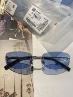シャネル 本物級コピー スクエアリムレスサングラス ブルーレンズココマーク 高再現度