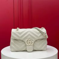 グッチ ハイブランド GGマーモントチェーンショルダーバッグ キルティングレザー 高品質