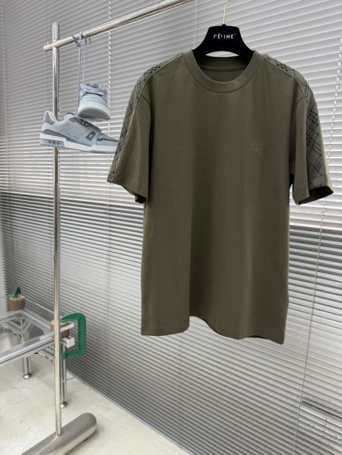 バーバリー n級 ショルダーライン半袖Tシャツ 切替デザイン 発送保証